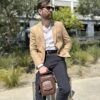 Δερμάτινο τσαντάκι ώμου Bull Captain  DJB 777 σκούρο καφε