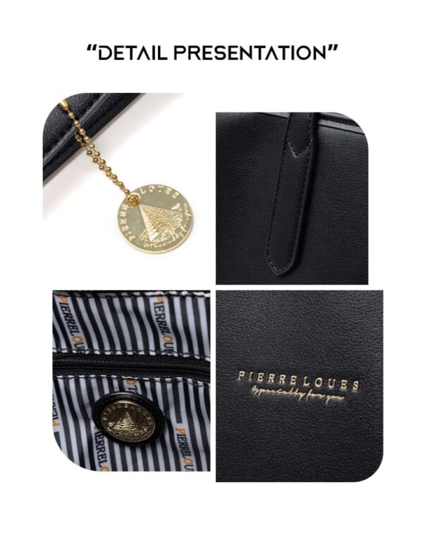 Γυναικεία Τσάντα Ώμου Shopper Pierre Loues 914-62 μαύρο