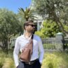 Δερμάτινο τσαντάκι body Bull Captain XB 086 καφέ