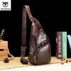 Δερμάτινο τσαντάκι body Bull Captain XB 105 σκούρο καφέ