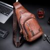 Δερμάτινο τσαντάκι body Bull Captain XB 129 καφέ