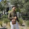 Δερμάτινο τσαντάκι ώμου Bull Captain DJB 038 καφέ