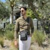Δερμάτινο τσαντάκι ώμου Bull Captain  DJB 777 μαύρο