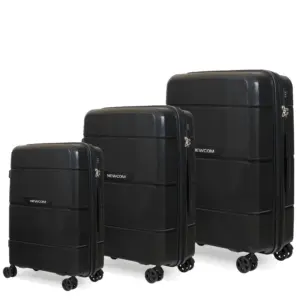 Βαλίτσες σετ Newcom (ABS+PC) μεσαία μεγάλη N1605 dark grey