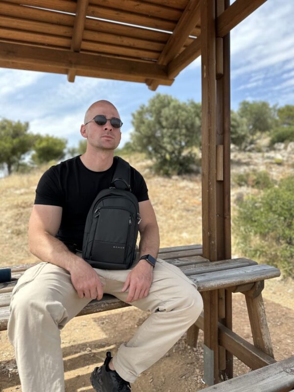 Τσαντάκι ώμου χιαστί crossbody Bange 1911 μαύρο