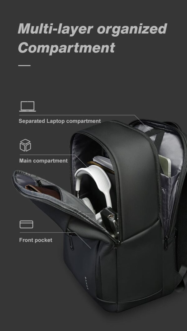 Σακίδιο πλάτης 29L Laptop 15,6” Bange 3057 μαύρο