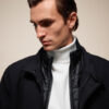 S&apos; Ανδρικό demi παλτό με γιακά 54-201-106 BLACK