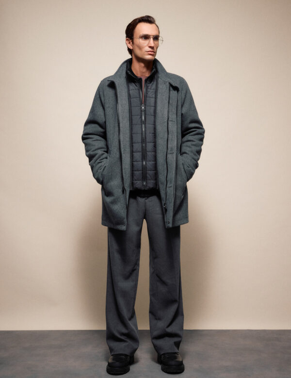 S&apos; Ανδρικό demi παλτό με γιακά 54-201-106 DK GREY