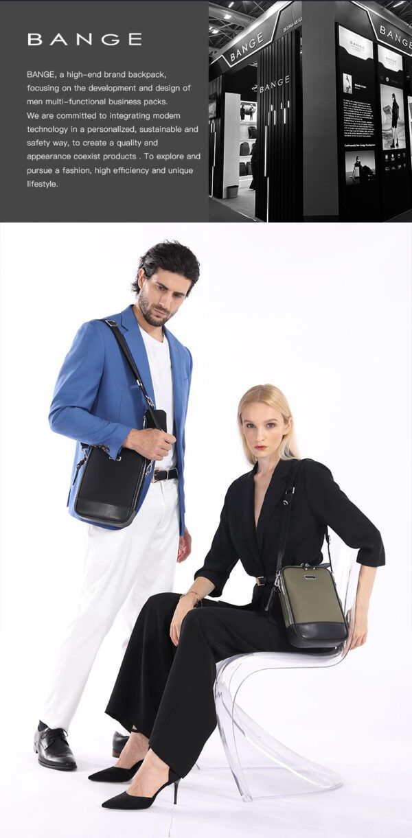 Τσαντάκι ώμου χιαστί Premium Collection Bange QD751 μαύρο