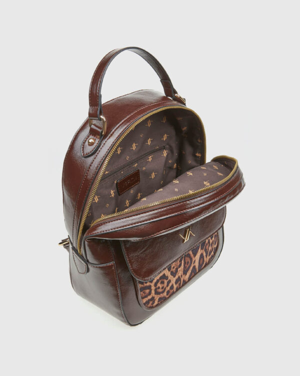 VERDE ΓΥΝΑΙΚΕΙΟ ΣΑΚΙΔΙΟ ΠΛΑΤΗΣ 16-0008140  ANIMAL PRINT ΚΑΦΕ