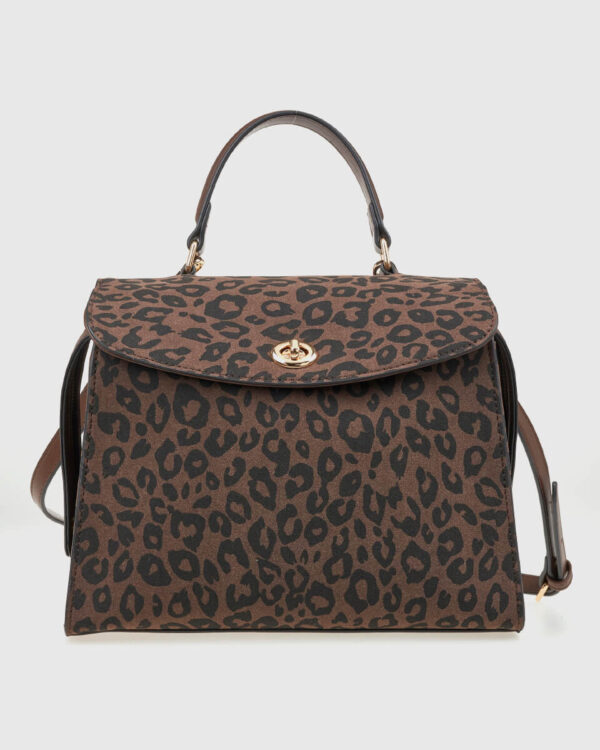 VERDE ΓΥΝΑΙΚΕΙΑ ΤΣΑΝΤΑ ΧΕΙΡΟΣ 16-0008153 ANIMAL PRINT ΚΑΦΕ