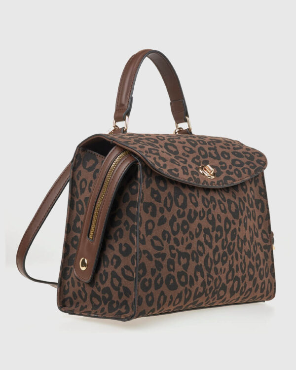 VERDE ΓΥΝΑΙΚΕΙΑ ΤΣΑΝΤΑ ΧΕΙΡΟΣ 16-0008153 ANIMAL PRINT ΚΑΦΕ