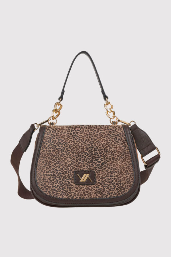 VERDE ΓΥΝΑΙΚΕΙΑ ΤΣΑΝΤΑ ΧΙΑΣΤΙ 16-0008176  ANIMAL PRINT ΚΑΦΕ