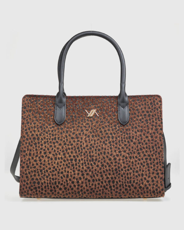 VERDE ΓΥΝΑΙΚΕΙΑ ΤΣΑΝΤΑ ΧΕΙΡΟΣ 16-0008262 ANIMAL PRINT ΚΑΦΕ