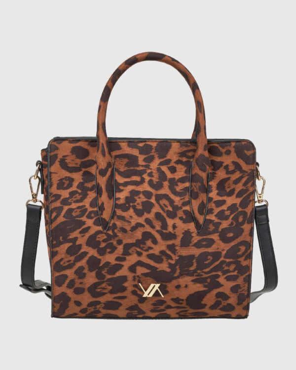 VERDE ΓΥΝΑΙΚΕΙΑ ΤΣΑΝΤΑ ΧΕΙΡΟΣ 16-0008296  ANIMAL PRINT ΚΑΦΕ
