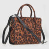 VERDE ΓΥΝΑΙΚΕΙΑ ΤΣΑΝΤΑ ΧΕΙΡΟΣ 16-0008296  ANIMAL PRINT ΚΑΦΕ