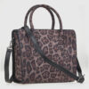 VERDE ΓΥΝΑΙΚΕΙΑ ΤΣΑΝΤΑ ΧΕΙΡΟΣ 16-0008296  ANIMAL PRINT ΜΑΥΡΟ
