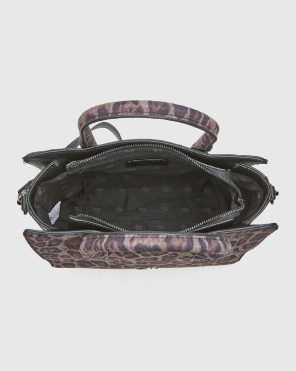 VERDE ΓΥΝΑΙΚΕΙΑ ΤΣΑΝΤΑ ΧΕΙΡΟΣ 16-0008296  ANIMAL PRINT ΜΑΥΡΟ