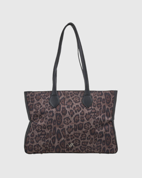 VERDE ΓΥΝΑΙΚΕΙΑ ΤΣΑΝΤΑ ΩΜΟΥ 16-0008297  ANIMAL PRINT ΜΑΥΡΟ