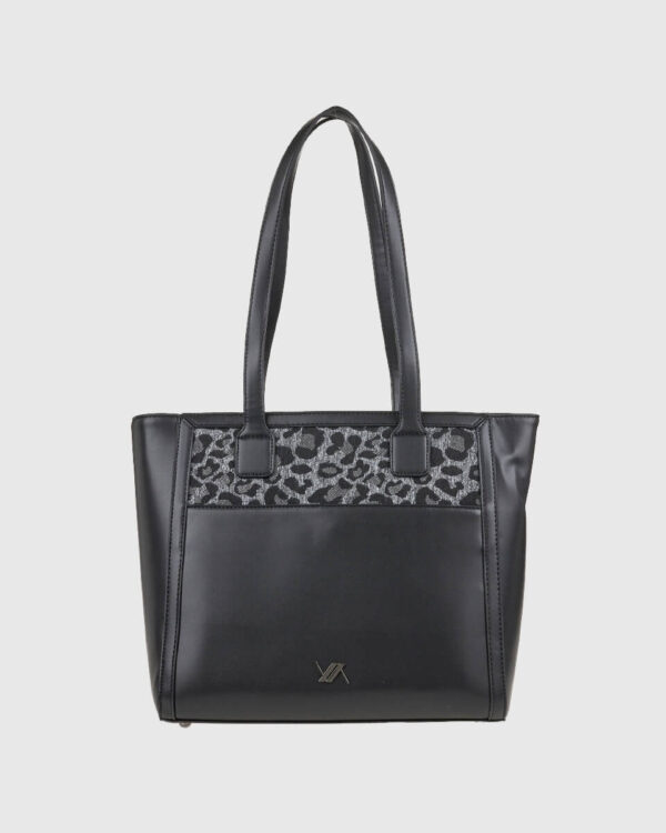 VERDE ΓΥΝΑΙΚΕΙΑ ΤΣΑΝΤΑ ΩΜΟΥ 16-0008309  ANIMAL PRINT ΜΑΥΡΟ