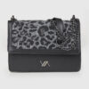 VERDE ΓΥΝΑΙΚΕΙΑ ΤΣΑΝΤΑ ΩΜΟΥ 16-0008310  ANIMAL PRINT ΜΑΥΡΟ