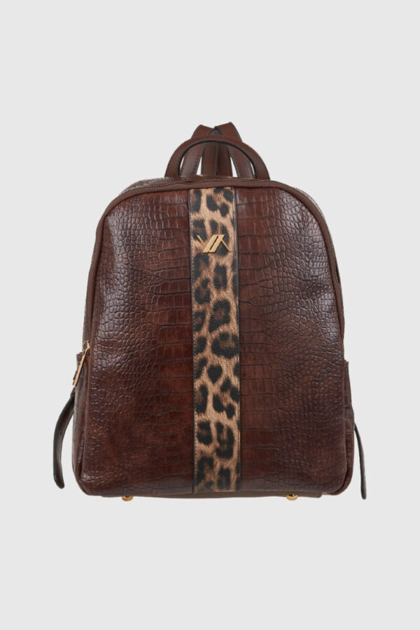 VERDE ΓΥΝΑΙΚΕΙΟ ΣΑΚΙΔΙΟ ΠΛΑΤΗΣ 16-0008317 ANIMAL PRINT ΚΑΦΕ