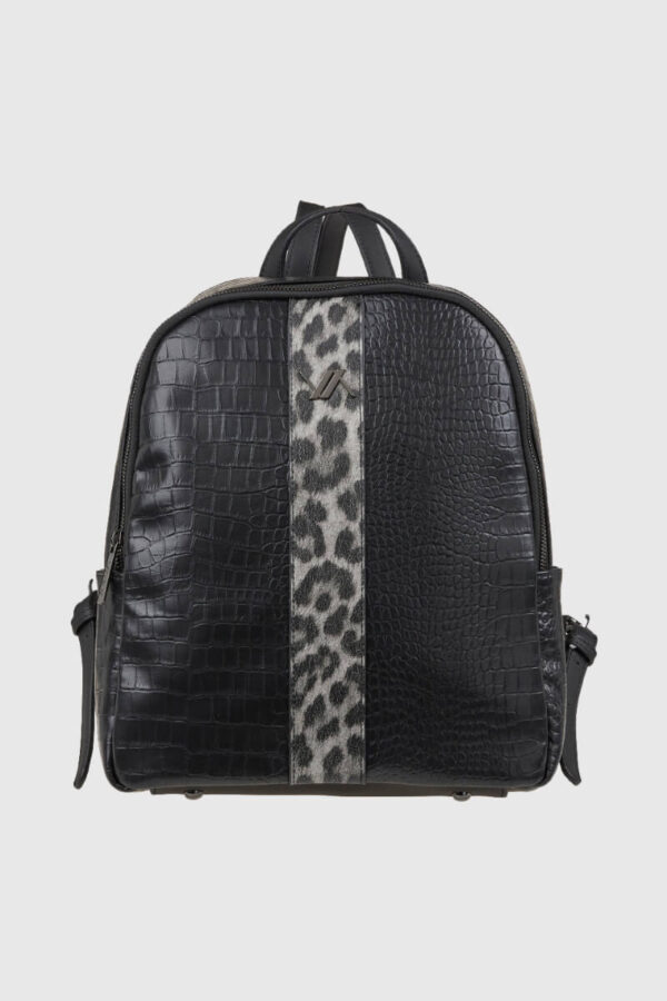 VERDE ΓΥΝΑΙΚΕΙΟ ΣΑΚΙΔΙΟ ΠΛΑΤΗΣ 16-0008317 ANIMAL PRINT ΜΑΥΡΟ