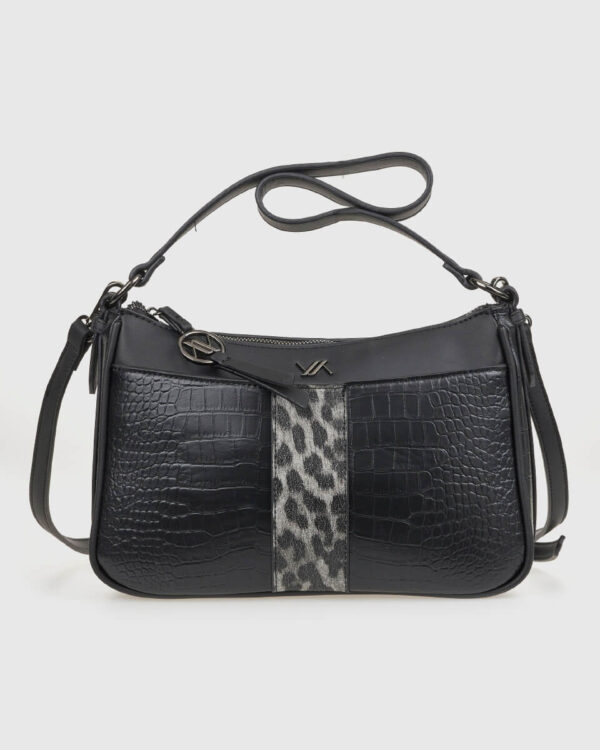 VERDE ΓΥΝΑΙΚΕΙΑ ΤΣΑΝΤΑ ΩΜΟΥ 16-0008318 ANIMAL PRINT ΜΑΥΡΟ