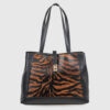 VERDE ΓΥΝΑΙΚΕΙΑ ΤΣΑΝΤΑ ΩΜΟΥ 16-0008324 ANIMAL PRINT ΜΑΥΡΟ