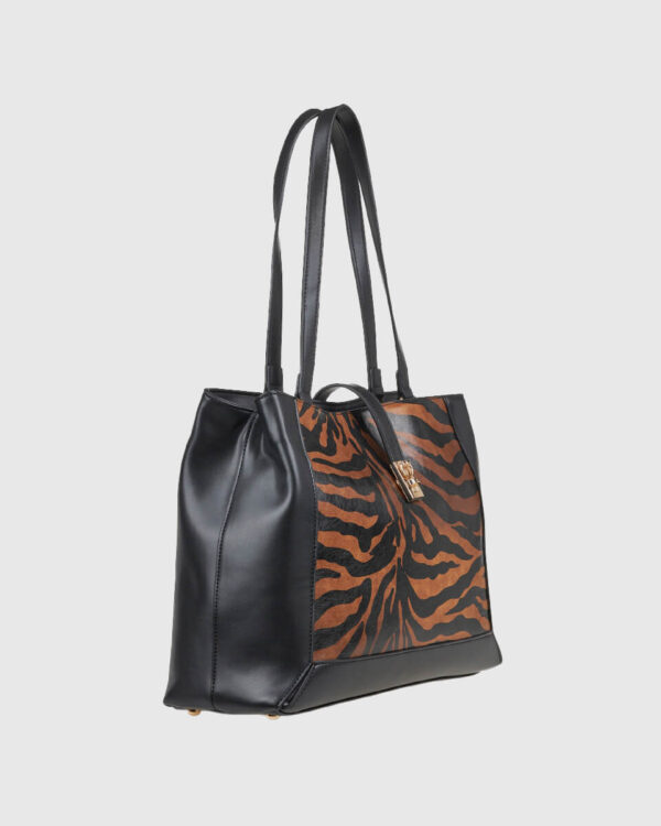 VERDE ΓΥΝΑΙΚΕΙΑ ΤΣΑΝΤΑ ΩΜΟΥ 16-0008324 ANIMAL PRINT ΜΑΥΡΟ