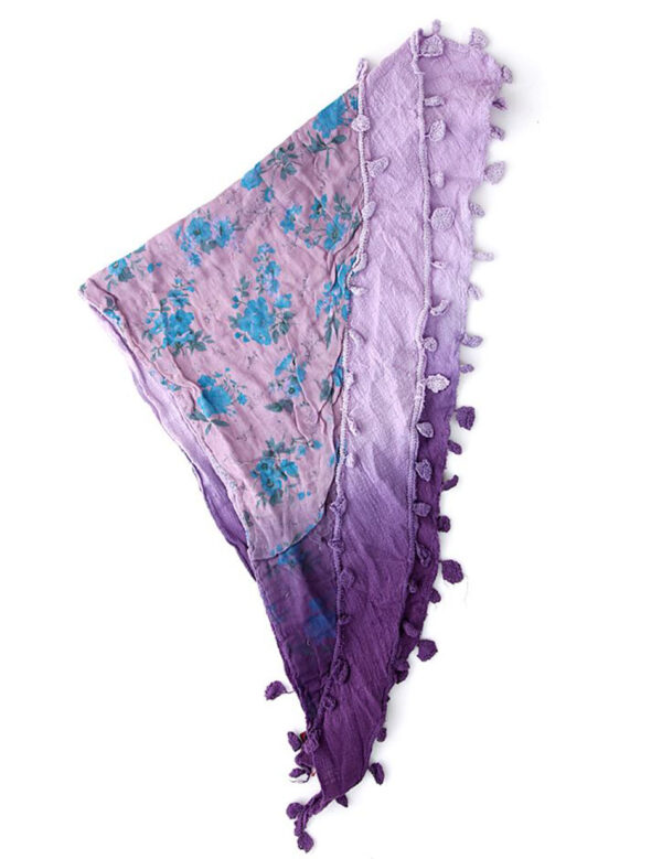 Biston fashion &apos;Σαν πασμινα, τριγωνο, με λουλουδια 29-501-001 MAUVE