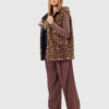 VERDE ΓΥΝΑΙΚΕΙΟ ΓΟΥΝΙΝΟ ΠΑΛΤΟ 33-0000732 ANIMAL PRINT ΠΟΥΡΟΥ