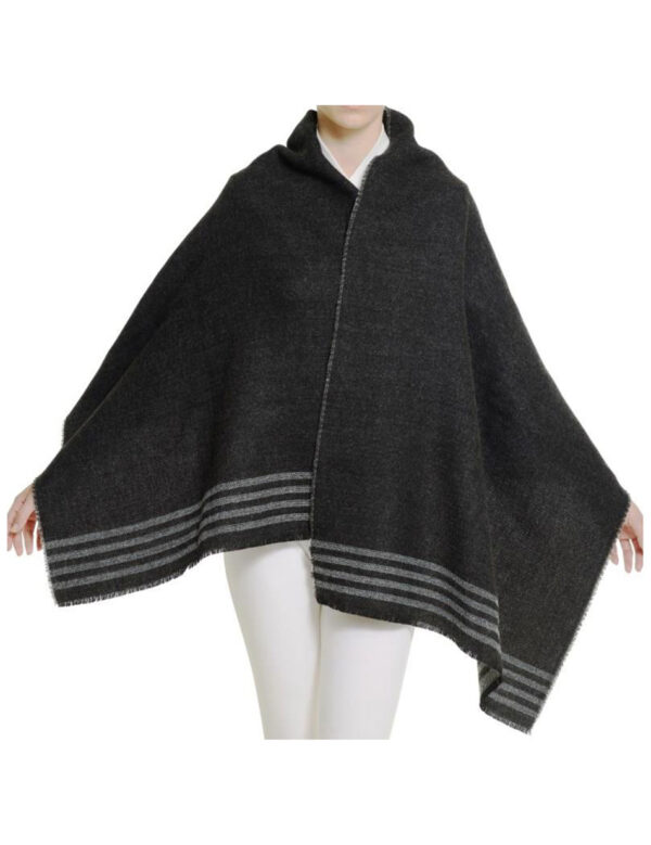 Biston κασκόλ διπλής όψης 36-501-002 GREY PRINTED