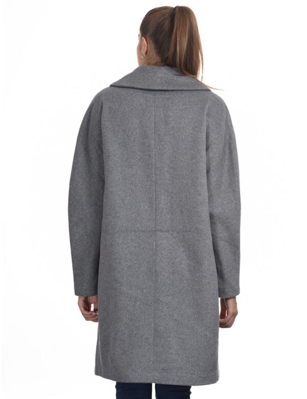 Biston fashion γυναικείο μακρύ παλτό 44-101-028 LT GREY
