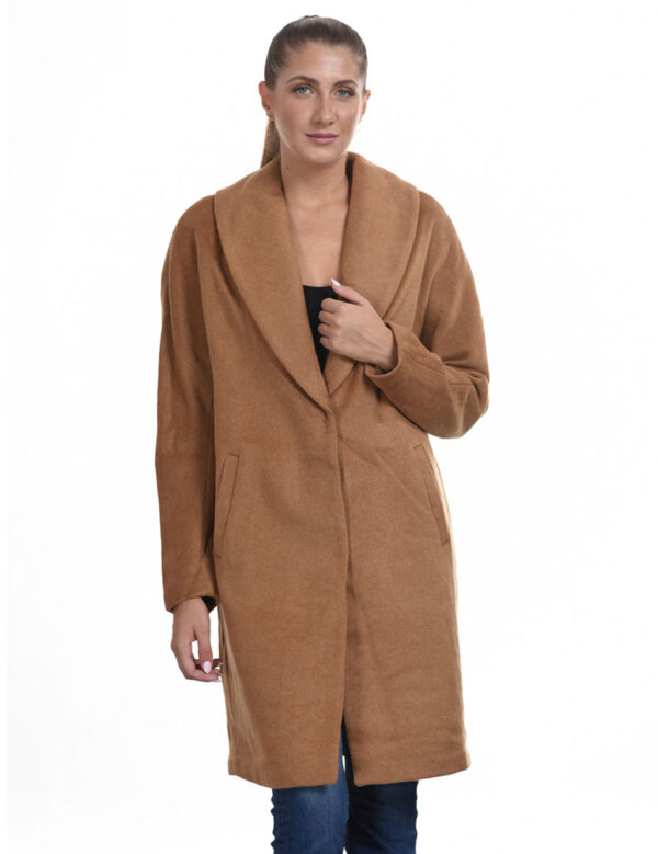 Biston fashion γυναικείο μακρύ παλτό 44-101-028 CAMEL