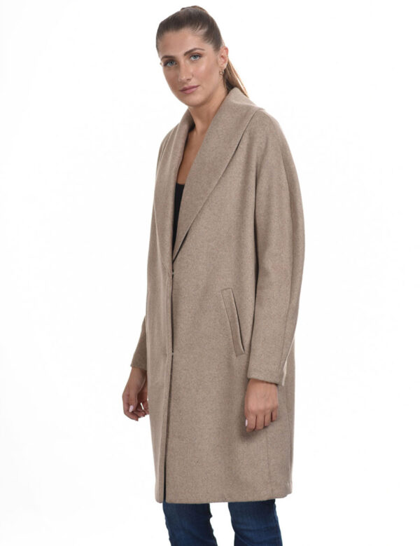 Biston fashion γυναικείο μακρύ παλτό 44-101-028 DK BEIGE