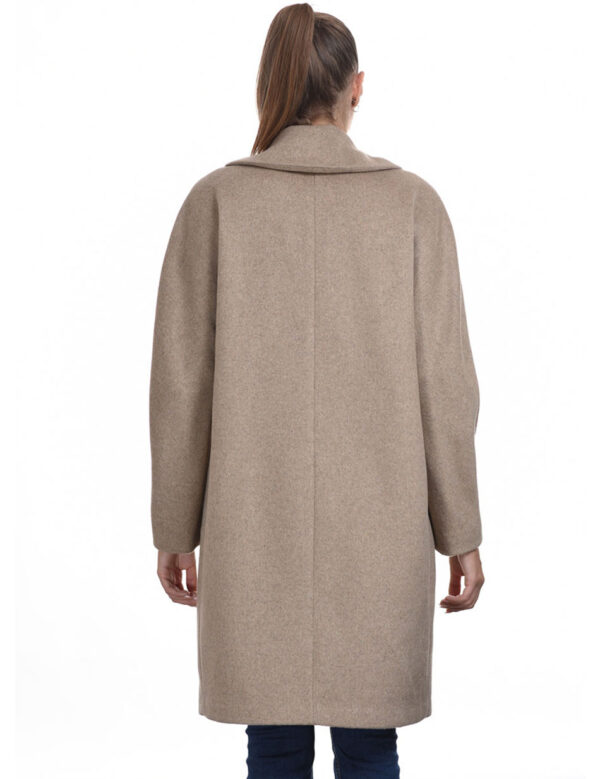 Biston fashion γυναικείο μακρύ παλτό 44-101-028 DK BEIGE