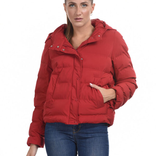 Splendid fashion γυναικείο κοντό μπουφάν 44-101-038 RED