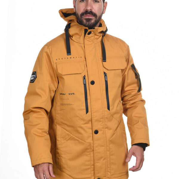 Splendid fashion ανδρικό μπουφάν μακρύ 44-201-079 CAMEL