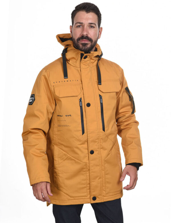 Splendid fashion ανδρικό μπουφάν μακρύ 44-201-079 CAMEL