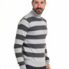 Smart fashion ανδρική πλεχτή  μπλούζα 44-206-021 LT GREY