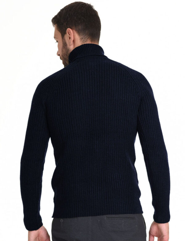 Smart fashion ανδρική πλεχτή  μπλούζα 44-206-025 NAVY