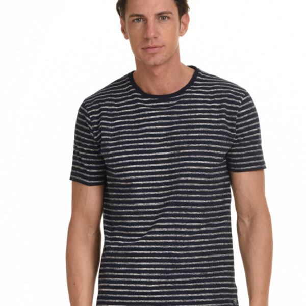 Biston fashion ανδρικό t-shirt 45-206-031 NAVY STRIPED