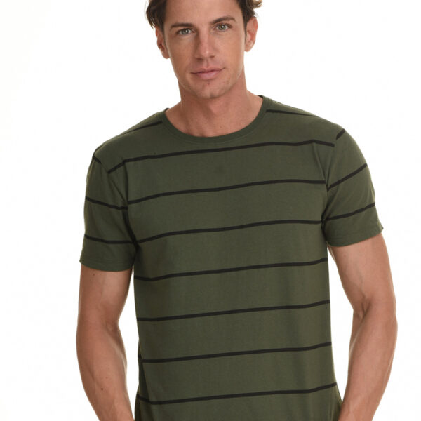 Splendid fashion ανδρικό t-shirt 45-206-032 KHAKI STRIPED