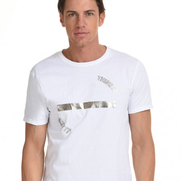 Biston fashion ανδρικό t-shirt 45-206-066 WHITE
