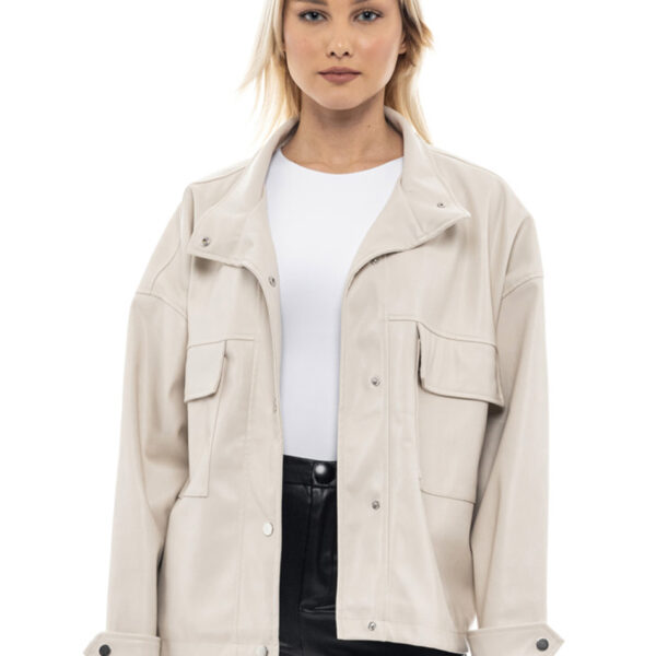 Biston fashion γυναικείο κοντό πανωφόρι 47-101-007 SAND