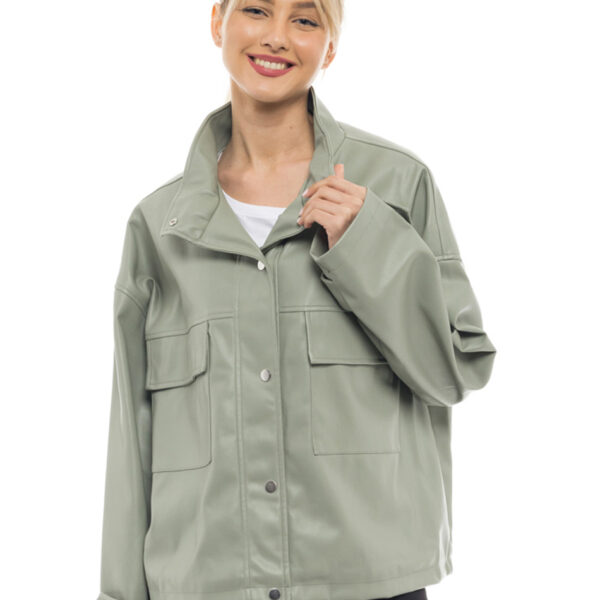 Biston fashion γυναικείο κοντό πανωφόρι 47-101-007 MINT