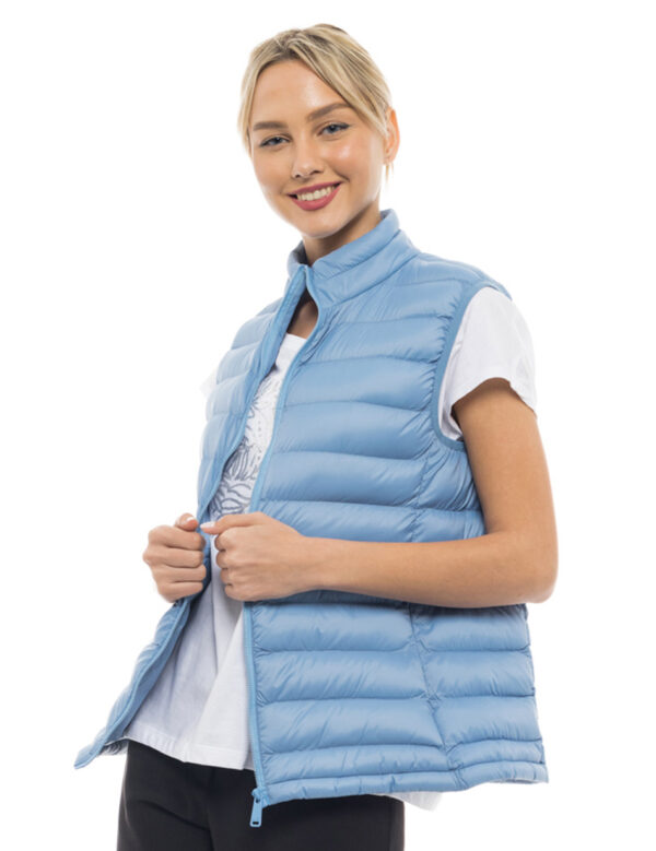 Splendid fashion γυναικείο ultra light γιλέκο 47-102-001 SKY BLUE