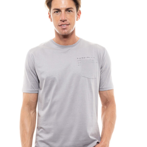 Biston fashion ανδρικό t-shirt 47-206-002 LT GREY