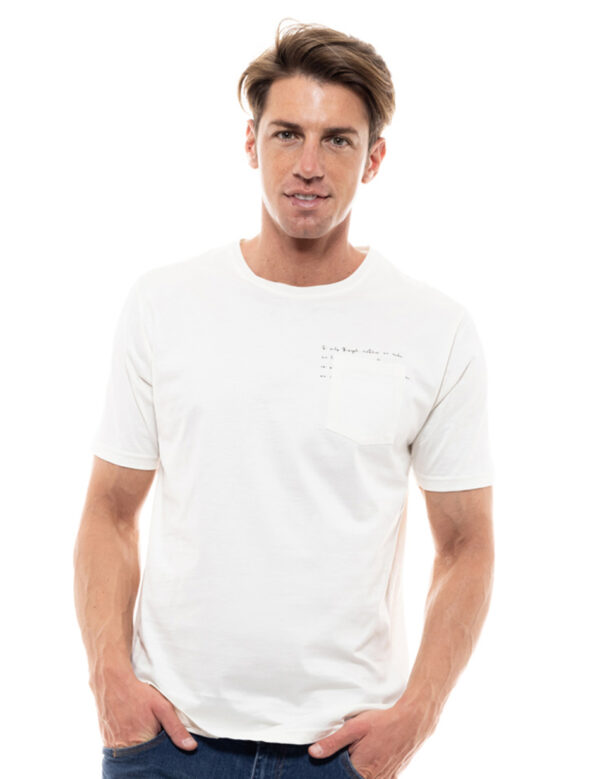 Biston fashion ανδρικό t-shirt 47-206-002 OFF WHITE